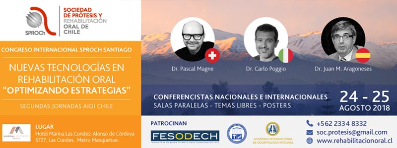 Congreso internacional de la Sociedad de Prótesis y Rehabilitación Oral de Chile.